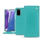 Samsung Galaxy Note20 leather case - Bleu fluo