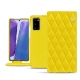 Housse cuir Samsung Galaxy Note20 - Jaune fluo - Couture