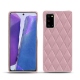 Coque cuir Samsung Galaxy Note20 - Rose - Couture ( Nappa - Pantone 2365C ) 