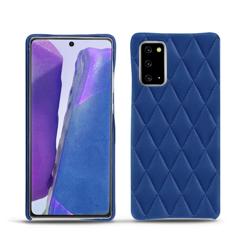 As suas capas premium para Galaxy Note20 com NoreveBleu océan - Couture ( Nappa - Pantone #15458a) 