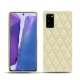 Lederschutzhülle Samsung Galaxy Note20 - Ivoire - Couture ( Sleek P C12 - White ) 
