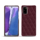 Funda de piel Samsung Galaxy Note20 - Lie de vin - Couture ( Pantone 5115C ) 
