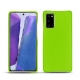 Samsung Galaxy Note20 leather cover - Vert fluo
