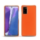 Coque cuir Samsung Galaxy Note20 - Orange fluo