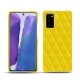 Coque cuir Samsung Galaxy Note20 - Jaune fluo - Couture