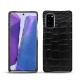 Capa em pele Samsung Galaxy Note20 - Crocodile nero