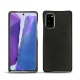 Samsung Galaxy Note20 leather cover - Negre poudro