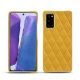 가죽 커버 Samsung Galaxy Note20 - Jaune soulèu - Couture