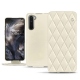 Capa em pele OnePlus Nord - Blanc - Couture ( Bologna - White ) 
