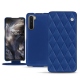 OnePlus Nord leather case - Bleu océan - Couture ( Nappa - Pantone 293C ) 