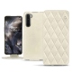 Housse cuir OnePlus Nord - Blanc escumo - Couture