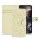 Housse cuir OnePlus Nord - Ivoire - Couture ( Sleek P C12 - White ) 