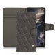 Custodia in pelle OnePlus Nord - Anthracite - Couture ( Pantone 424C ) 