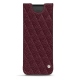 Samsung Galaxy Z Fold2 leather pouch - Lie de vin - Couture ( Pantone 5115C ) 