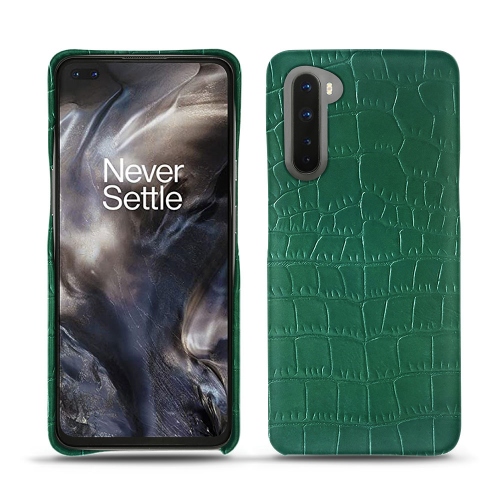 Gusci in pelle per OnePlus NordCrocodile pino ( Pantone #173F35 ) 