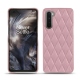 OnePlus Nord leather cover - Rose - Couture ( Nappa - Pantone 2365C ) 