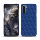 Coque cuir OnePlus Nord - Bleu océan - Couture ( Nappa - Pantone 293C ) 