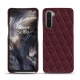 レザーケース OnePlus Nord - Lie de vin - Couture ( Pantone 5115C ) 