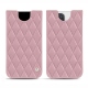 Pochette cuir Apple iPhone 12 Pro Max - Rose - Couture ( Nappa - Pantone 2365C ) 
