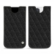 Funda de piel Apple iPhone 12 Pro Max - Ebène - Couture ( Sleek P C12 - Black ) 