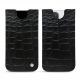 Funda de piel Apple iPhone 12 Pro - Crocodile nero
