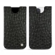 Apple iPhone 12 Pro leather pouch - Autruche nero