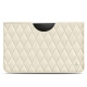 Pochette cuir Samsung Galaxy Tab S7+ - Blanc - Couture ( Bologna - White ) 