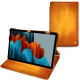 Samsung Galaxy Tab S7+ leather case - Orange Patine