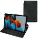 Samsung Galaxy Tab S7 leather case - Dark vintage ( Roughtcut - Black#5256 ) 