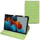 Funda de piel Samsung Galaxy Tab S7 - Vert olive - Couture ( Nappa - Pantone 578U ) 