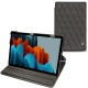 Housse cuir Samsung Galaxy Tab S7 - Anthracite - Couture ( Pantone 424C ) 