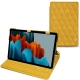 Samsung Galaxy Tab S7 leather case - Jaune soulèu - Couture
