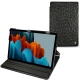 Samsung Galaxy Tab S7 leather case - Autruche nero