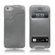 Apple iPhone 5 leather case - Platinium ( Bologna Hi Gloss Metallic - Pantone 877C ) 