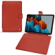 Samsung Galaxy Tab S7+ leather case - Papaye ( Pantone 180C ) 
