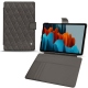 Samsung Galaxy Tab S7+ leather case - Anthracite - Couture ( Pantone 424C ) 