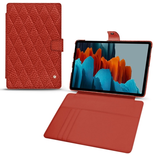 Copri portafogli in pelle per Samsung Galaxy Tab S7 PlusPapaye - Couture ( Pantone #b54317 ) 