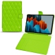 Samsung Galaxy Tab S7+ leather case - Vert fluo - Couture