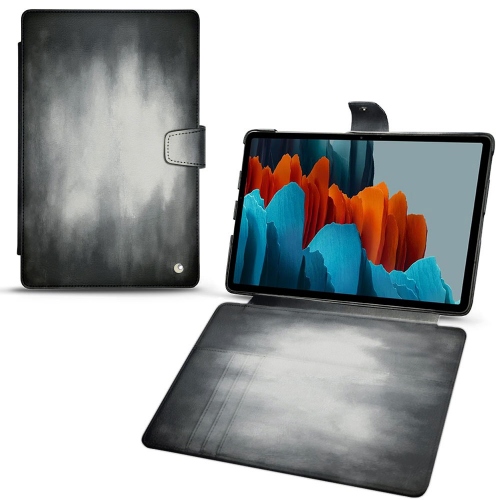 Capas de carteira em pele para Samsung Galaxy Tab S7 PlusGris Patine