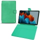 Samsung Galaxy Tab S7 leather case - Menthe vintage ( Pantone 562C ) 