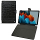 Samsung Galaxy Tab S7 leather case - Crocodile nero