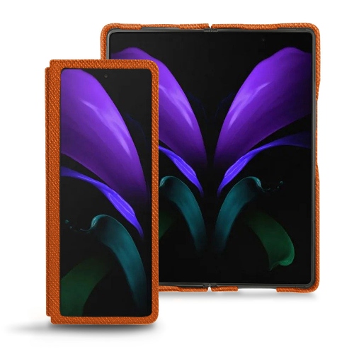 Lederschalen für Samsung Galaxy Z Fold2Orange vibrant ( Pantone #e36b39 ) 