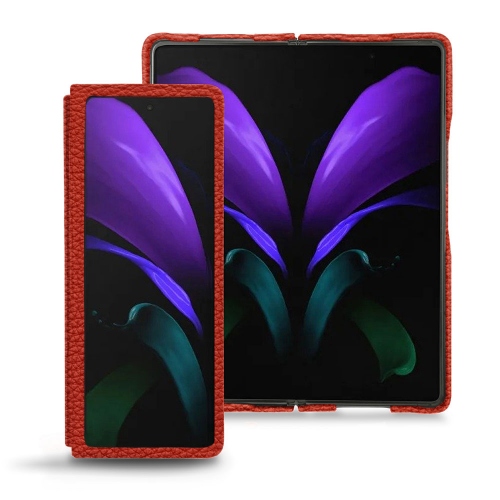 Leather shells for Samsung Galaxy Z Fold2Papaye - Couture ( Pantone #b54317 ) 