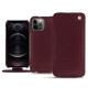 Apple iPhone 12 Pro Max leather case - Lie de vin ( Pantone 5115C ) 