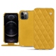 Capa em pele Apple iPhone 12 Pro Max - Jaune soulèu - Couture