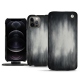 Housse cuir Apple iPhone 12 Pro Max - Gris Patine