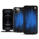 Housse cuir Apple iPhone 12 Pro Max - Bleu Patine