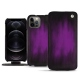 Funda de piel Apple iPhone 12 Pro Max - Violet Patine