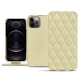 Housse cuir Apple iPhone 12 Pro - Beige - Couture ( Nappa - Pantone 7502C ) 