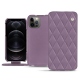 Custodia in pelle Apple iPhone 12 Pro - Lilas - Couture ( Nappa - Pantone 2645U ) 